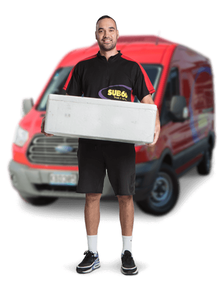 Refrigerated courier delivery van.