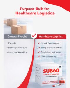 Difference between general freight and healthcare logistics